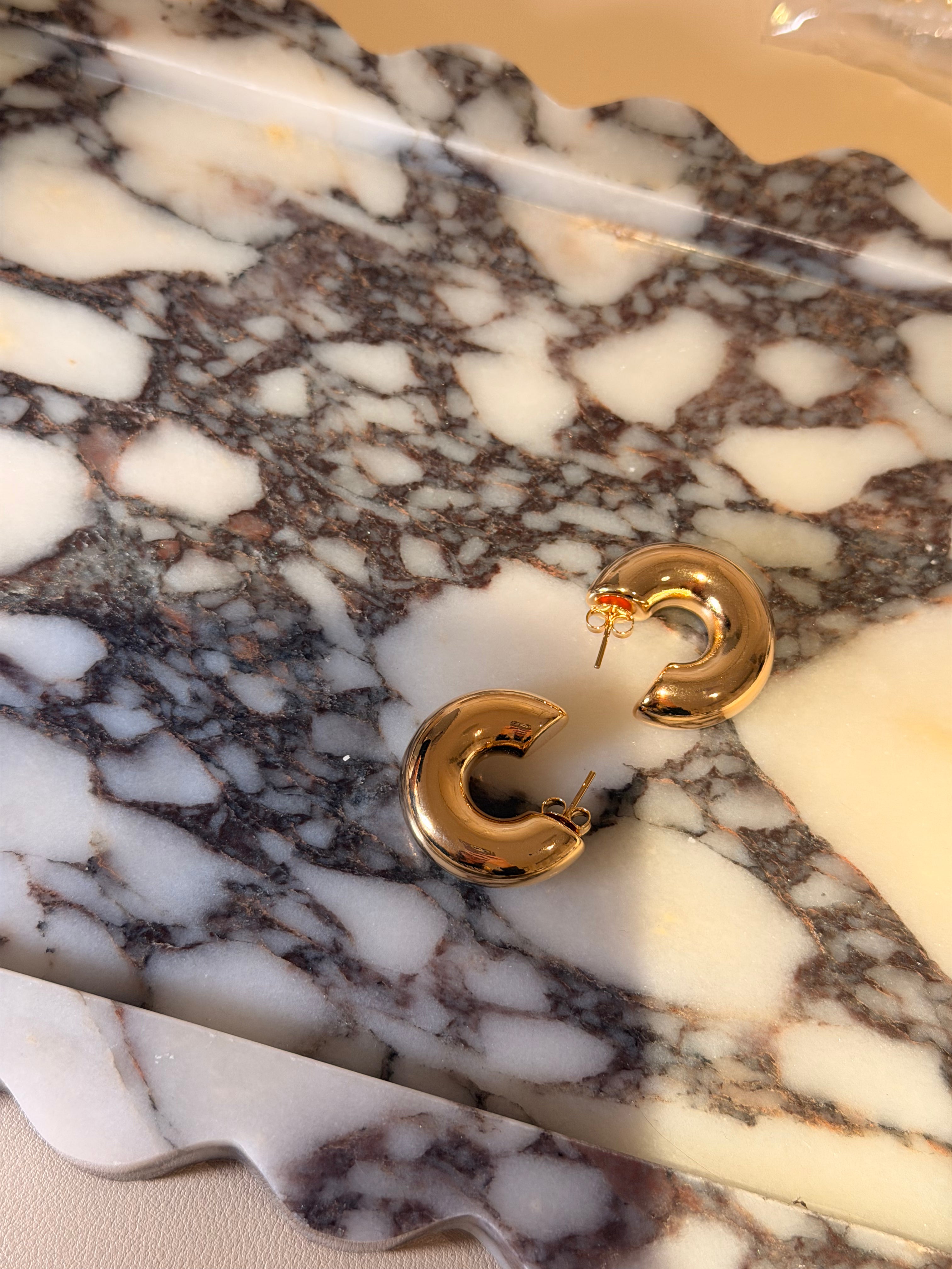 Medium Chunky Gold Hoops