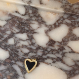 Black Enamel Heart Pendant