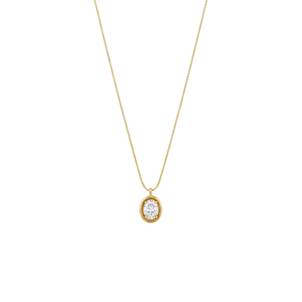 Oval Bezel Necklace