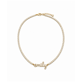 Tennis Baby Script Name Necklace