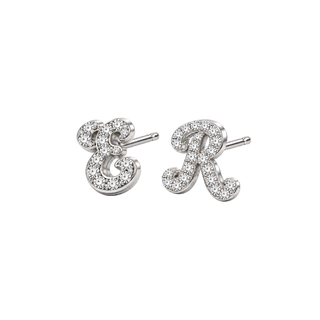 Baby Initial Stud Earrings