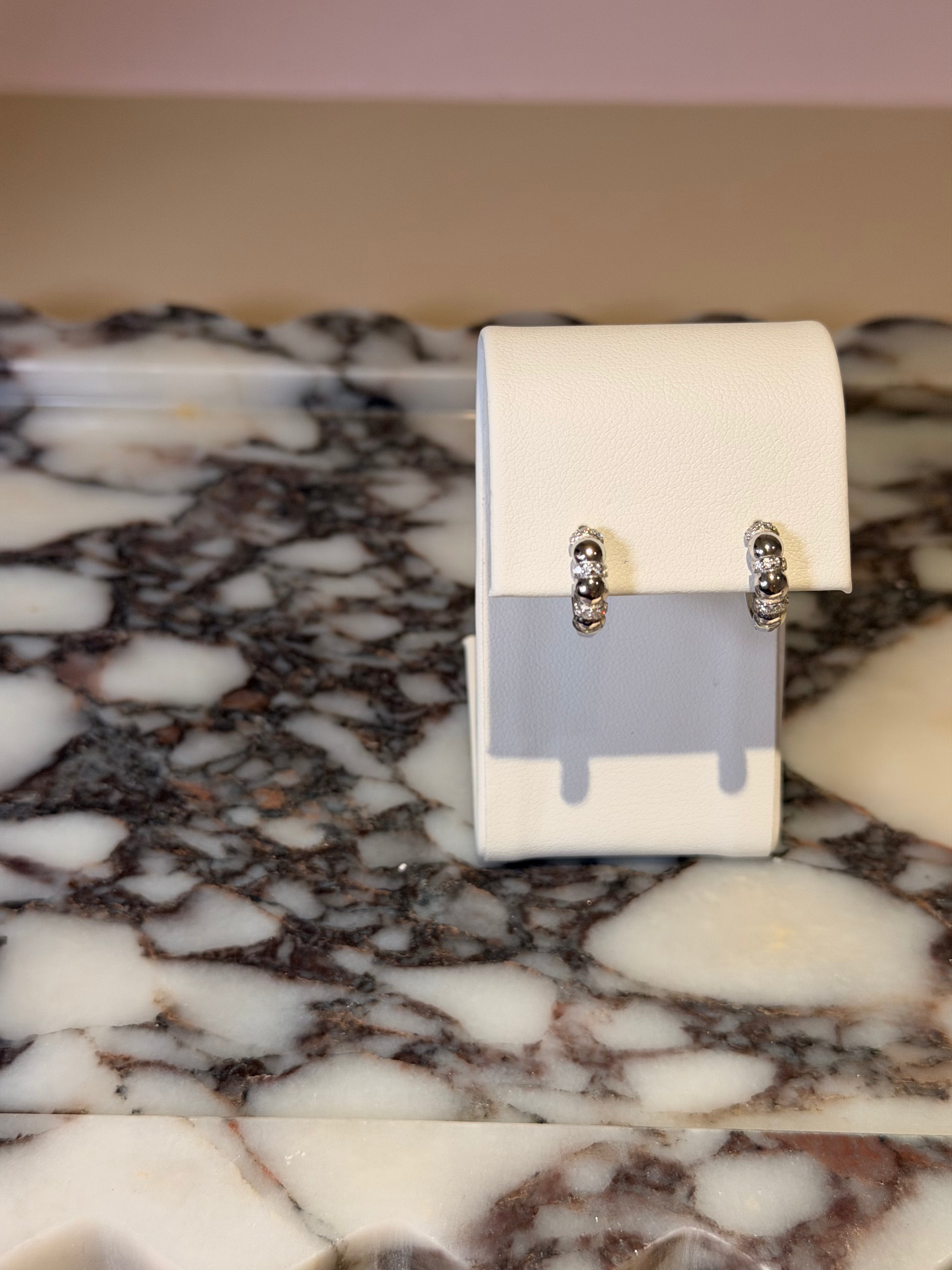 Cubic Silver Hoops