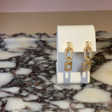 Pavé Link Dangle Earrings