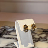 Two-Tone Interlinked Earrings
