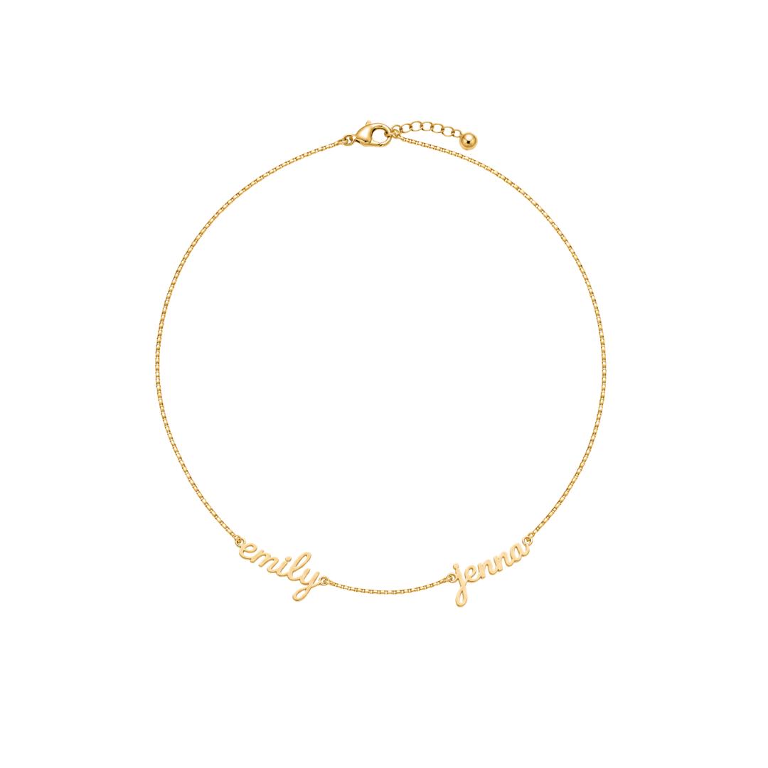 Baby Script Name Necklace (Two Names)