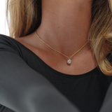 Oval Bezel Necklace