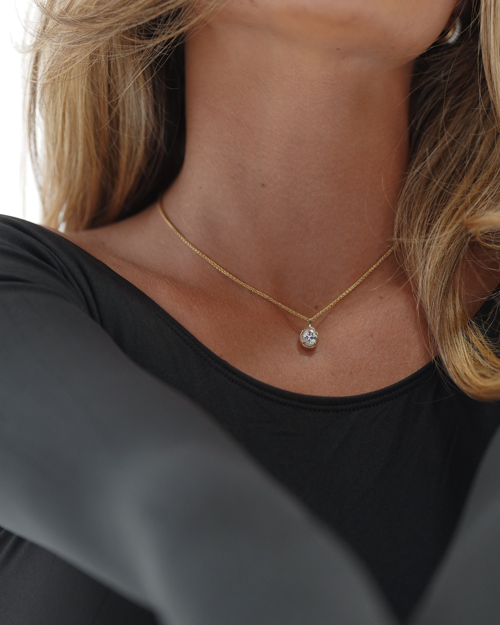 Oval Bezel Necklace