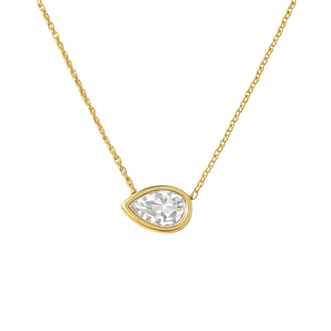 Horizontal Pear Necklace