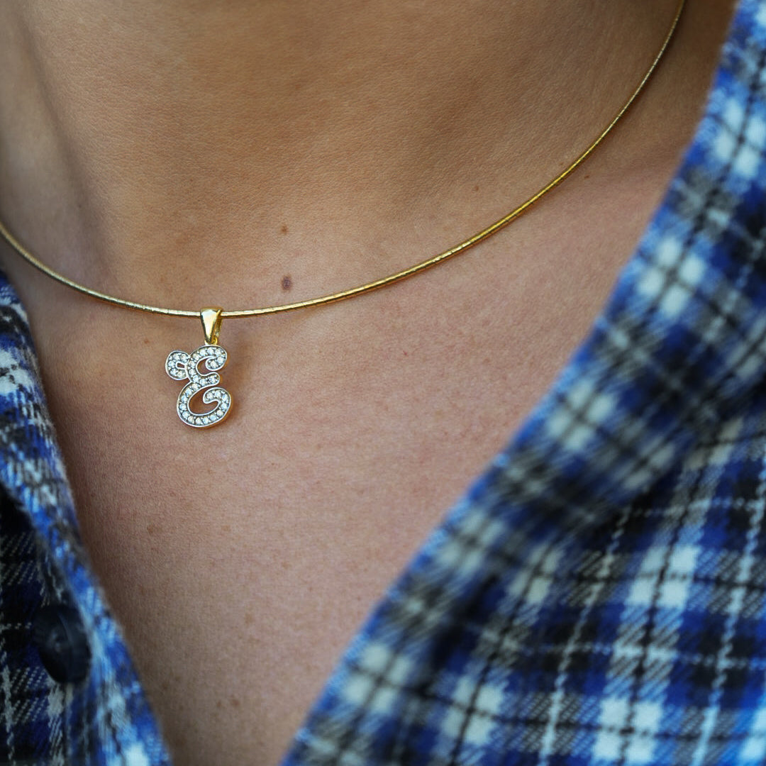 Script Initial Necklace