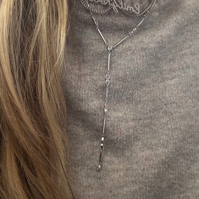 Silver Lariat Necklace