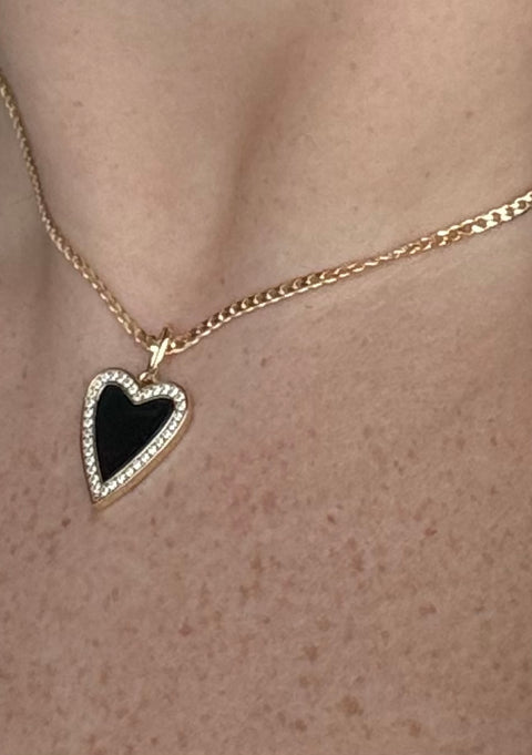 Midnight Heart Necklace