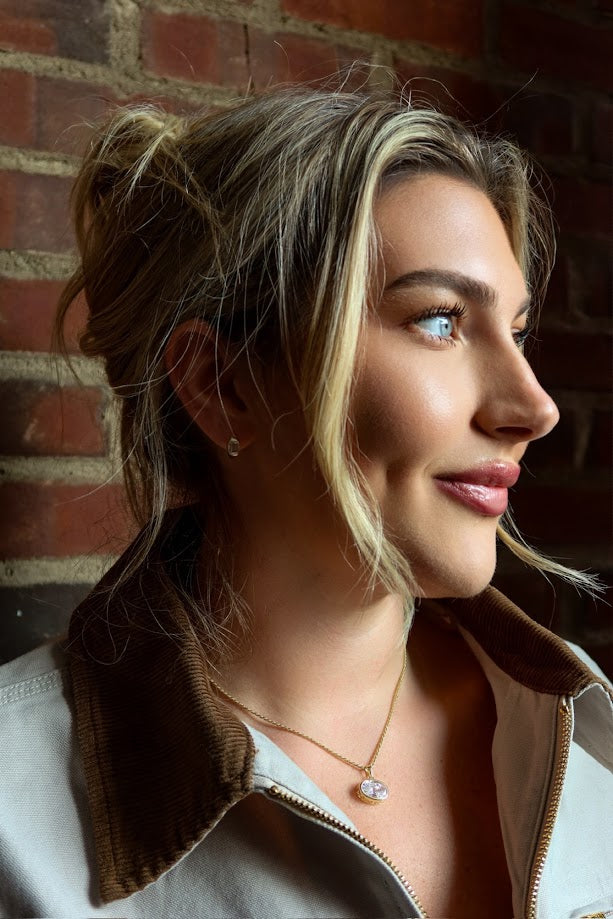 SILVER Emerald Cut Huggies