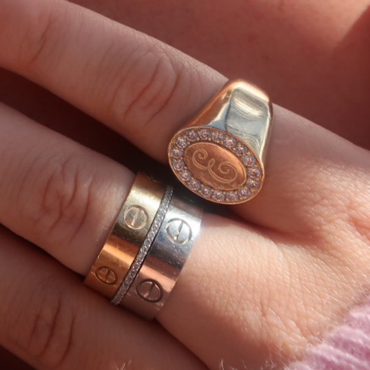 Signet Initial Ring