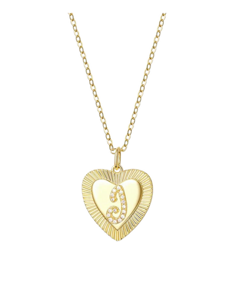 Heart Initial Necklace