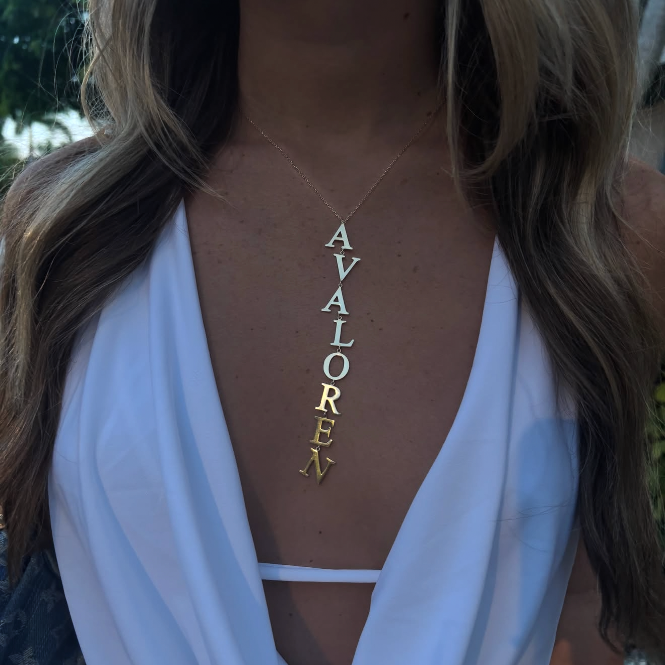 Vertical Name Necklace
