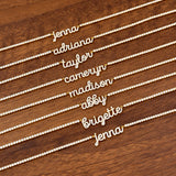 Tennis Baby Script Name Necklace